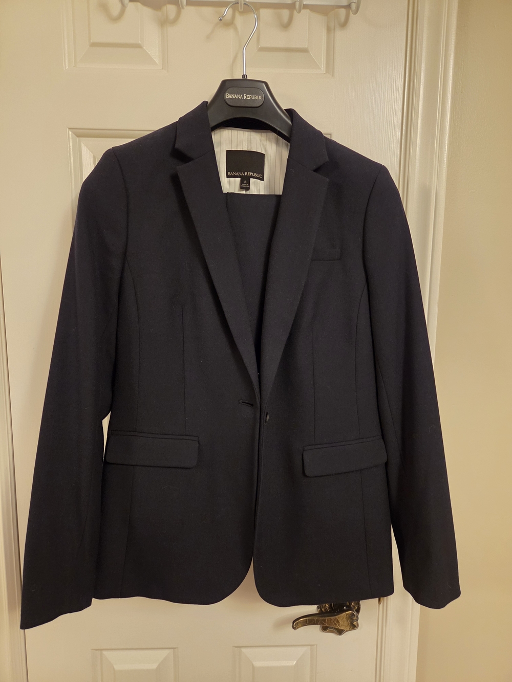 Banana Republic Women's Dark Navy Single-Button Blazer